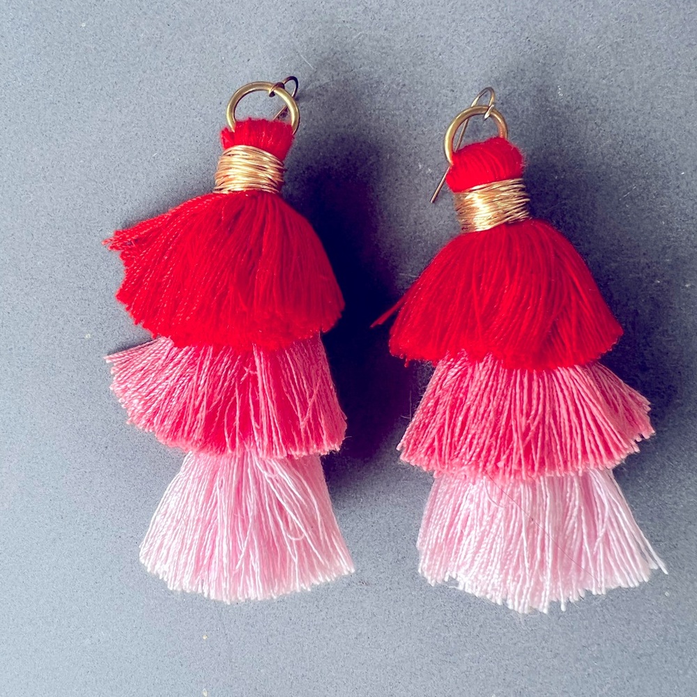 Handmade tassel earrings